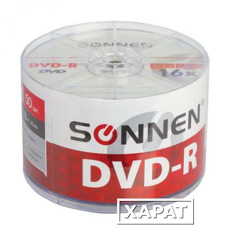 Фото Диски DVD-R SONNEN 4,7 Gb 16x Bulk
