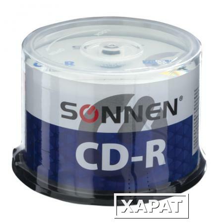 Фото Диски CD-R SONNEN 700 Mb 52x Cake Box