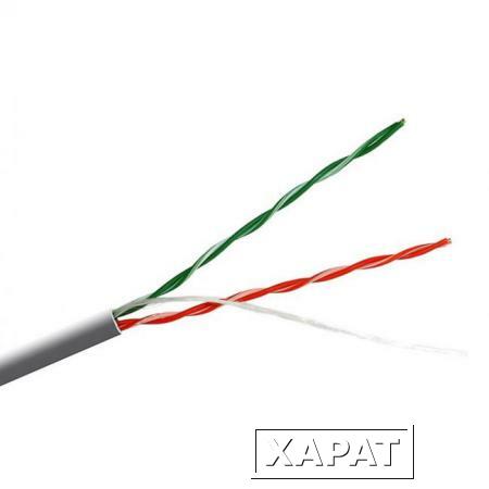 Фото UUTP2-C5-S24-IN-PVC-GY-500 (UTP2-C5E-SOLID-GY-500) кабель витая пара (LAN) для структурированных систем связи