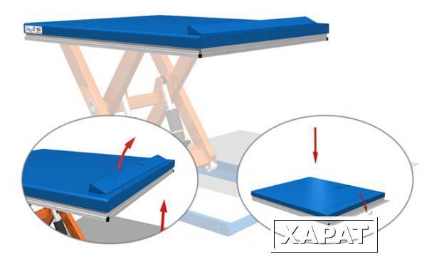 Фото Гидравлический подъемный стол с защитой от скатывания
