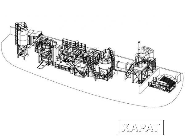 Фото Линия производства сухих строительных смесей СБ-240В производительность 10 т/час