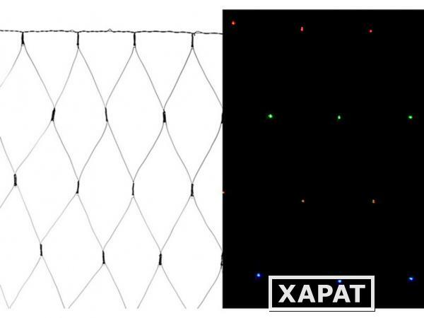 Фото Электрогирлянда со светодиодами-сеть 90х140 см 220в 88 led цвет мульти