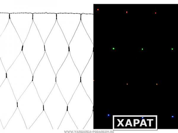 Фото Электрогирлянда со светодиодами-сеть 130х140 см 220в 160 led мульти