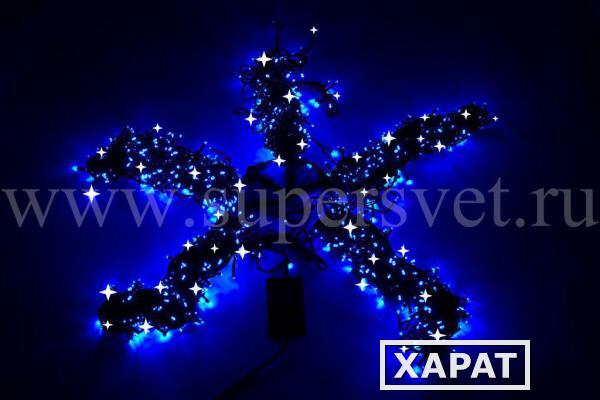 Фото Светодиодные Гирлянды "Спайдер" - "Клип-лайт" LED-BS-200*5-20M*5-24V-flashing (синий)