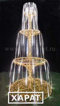 Фото Мотив «Фонтан» BN-280-FOUNTAIN-12V с эффектом «Тающая сосулька». Высота 2,8 м. 12/24 В Цвет: теплый белый и хо