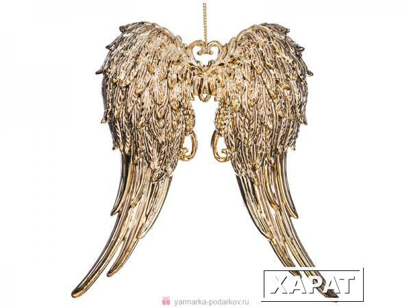 Фото Декоративное изделие крылья ангела 12 см цвет: античное золото