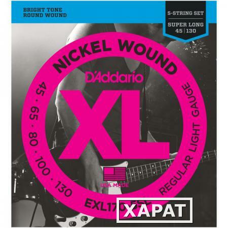 Фото Гитарные струны D'Addario EXL170-5SL (для бас-гитары)