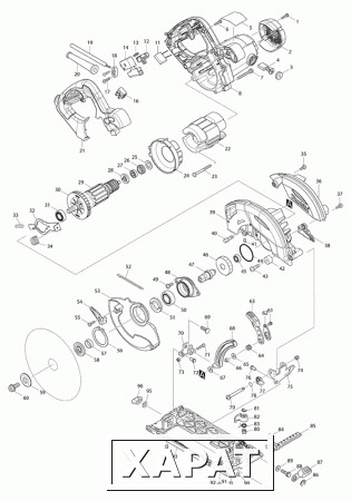 Фото Makita Компрессионная пружина 7 дисковая пила Makita HS7100 рис.( 33)