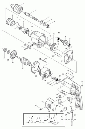 Фото Makita Компрессионная пружина 5 дрель Makita HP2010N рис.(18)