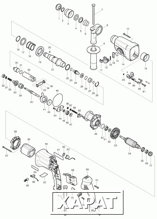 Фото Пружина MAKITA HR2450 коническая 21-29 зажима инструмента мет.