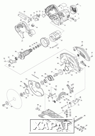 Фото Makita Натяжная пружина 4 HS7100 дисковая пила Makita HS7100 рис.( 52)