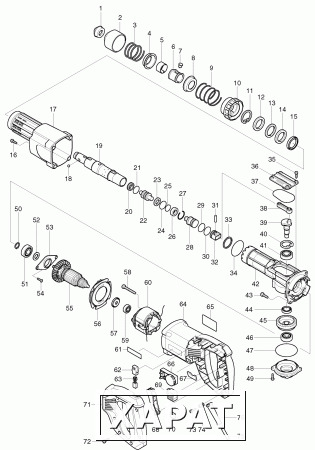 Фото Пружина Makita кольцо мет. зажима SDSplus HR 2400 с 11.98г. HK0500C п.5