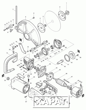 Фото Makita Кольцевая пружина 8 алмазная пила Makita 4110C рис.(56)