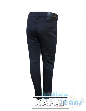 Фото Синие утепленные брюки-стрейч для мальчиков