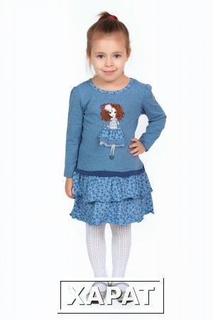 Фото Платье детское Кокетка синие