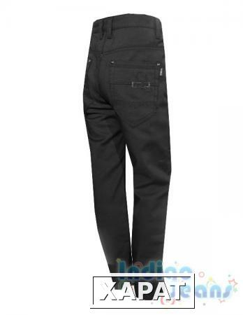 Фото Утепленные черные брюки из немнущейся ткани