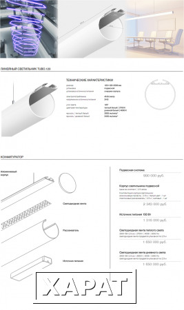 Фото Линейные светильники TUBO.