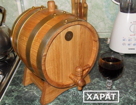 Фото Бочка дубовая на 5 литров для вина и коньяка