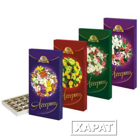Фото Конфеты шоколадные АССОРТИ (БАБАЕВСКИЙ) "Букеты",с тремя видами начинок