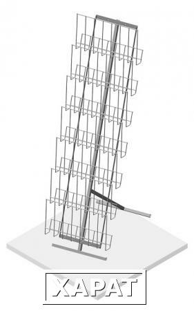 Фото СТ.Г.Ж.20 Стенд напольный с дисплеем 7 газетниц