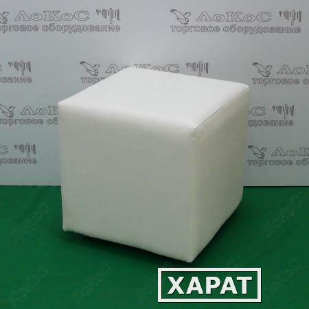 Фото Банкетка (пуфик), мягкий, куб, BN-007 Цвет: белый.