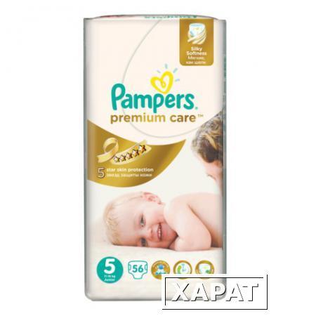 Фото Подгузники PAMPERS (Памперс) "Premium Care", размер 5 (11-25 кг), 56 шт.
