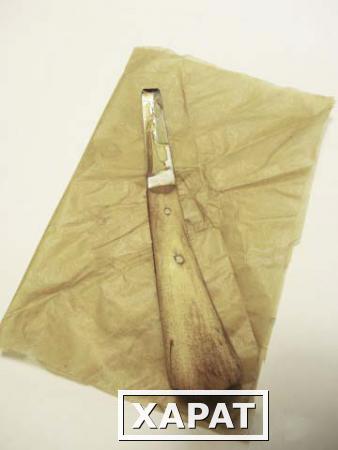 Фото Нож копытный обоюдоострый с деревянной ручкой 1942 года