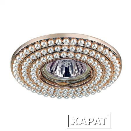 Фото Точечный светильник потолочный 370142 NT15 181 золото IP20 GX5.3 50W 12V PEARL | 0035011 NOVOTECH