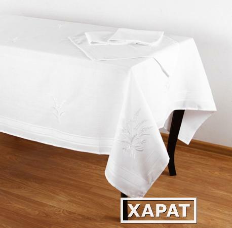 Фото Комплект:скатерть180*260 см.+6 салфеток 45*45 см.100% п/э Gree Textile (700-303)