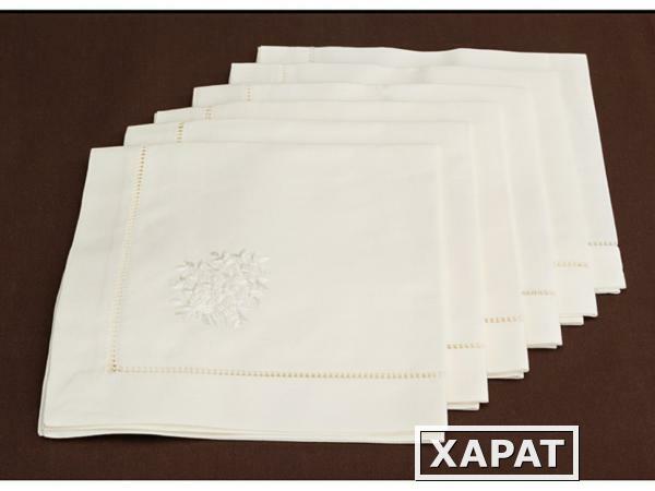 Фото Комплект салфеток из 6 шт. 40*40 см. 100% хлопок. ручная вышивка. вьетнам Gree Textile (859-001)