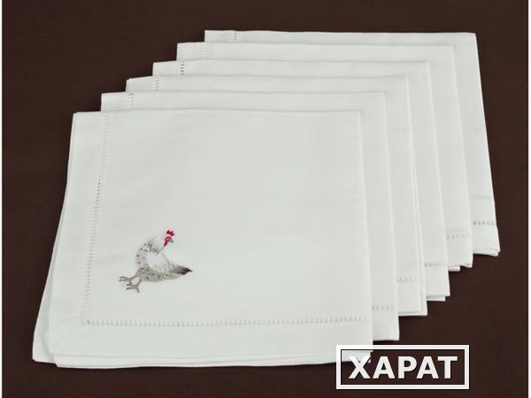 Фото Комплект салфеток из 6 шт. 40*40 см.100% хлопок. ручная вышивка. вьетнам Gree Textile (859-005)