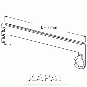 Фото NX-533\Держатель c держателем трубы d=25 проходной (L=300 мм)