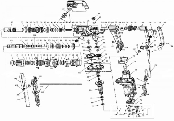 Фото Интерскол Датчик перфоратора П-40/1100Э (рис. 71)