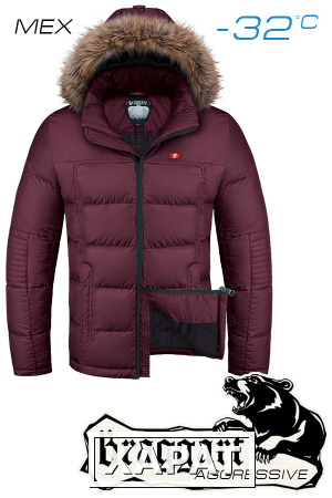Фото NEW! Куртка зимняя мужская Braggart Aggressive 4633D т. бордовый
