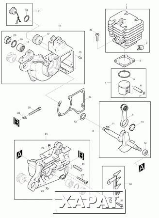 Фото Подшипник игольчатый Makita коленвала коренной DCS400