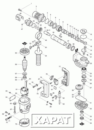 Фото Makita Подшипник 608 к 5603R перфоратор Makita HR3850B рис.( 33)