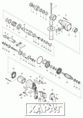 Фото Makita Подшипник качения 10 перфоратор Makita HR2630Т рис.( 58)