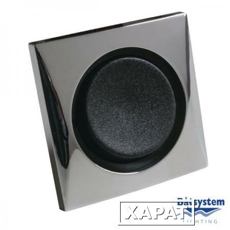 Фото Batsystem Выключатель одноклавишный Batsystem B4870-1MS серебристый корпус чёрная клавиша