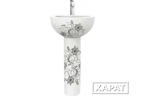 Фото Раковина Sanita Luxe Art Flora 480х480х225 мм