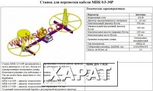 Фото Станок для перемотки и измерения длины кабеля МНК 05-30 с МИД 20