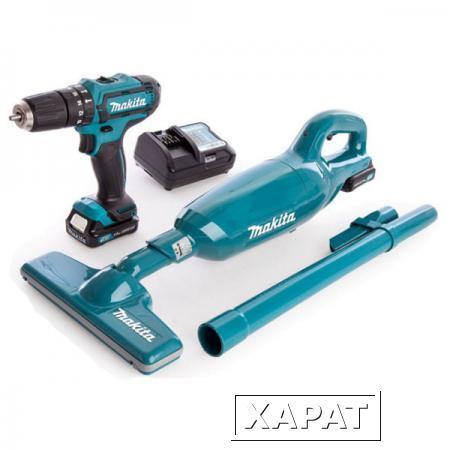 Фото Аккум. дрель-шуруповерт MAKITA DF 331 DWYE в кор. + пылесос CL106FDZ (10.8 В