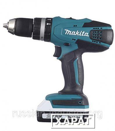 Фото Дрель-шуруповерт аккумуляторная ударная Makita HP457DWE 18 В 1.5 Ач 42 Нм Li-ion