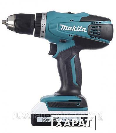 Фото Дрель-шуруповёрт аккумуляторная Makita DF457DWE 18 В 1.5 Ач 42 Нм Li-ion