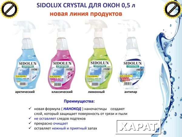 Фото Средство для мытья окон и чистки стекол SIDOLUX (СИДОЛЮКС)
