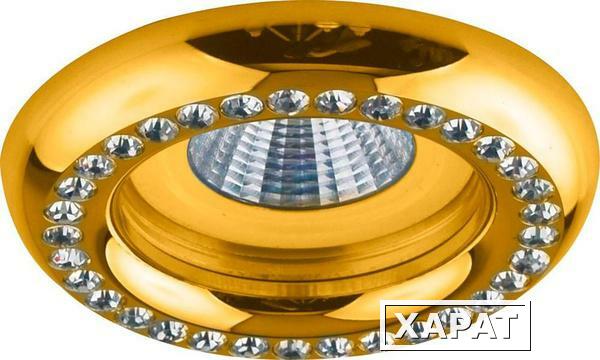Фото Светильник потолочный MR16 MAX50W 12V G5.3 прозрачный золото DL113-C; 28409