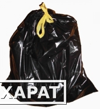 Фото Чёрные мешки для мусора с завязками