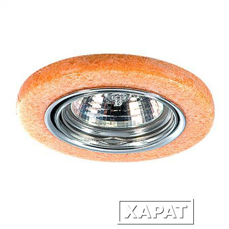 Фото Точечный светильник поворотный 369281 NT09 226 хром/роз камень GX5.3 50W 12V STONE | 0025916 NOVOTECH