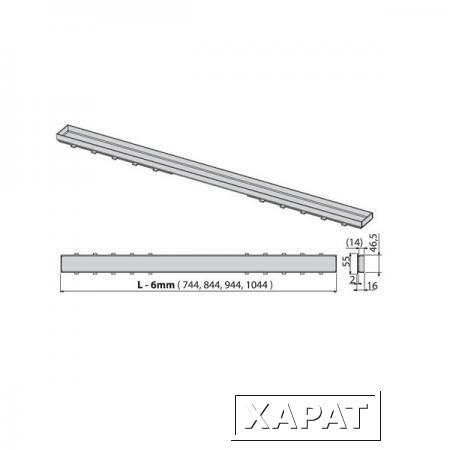 Фото Решетка для душевого лотка Alcaplast TILE-1050