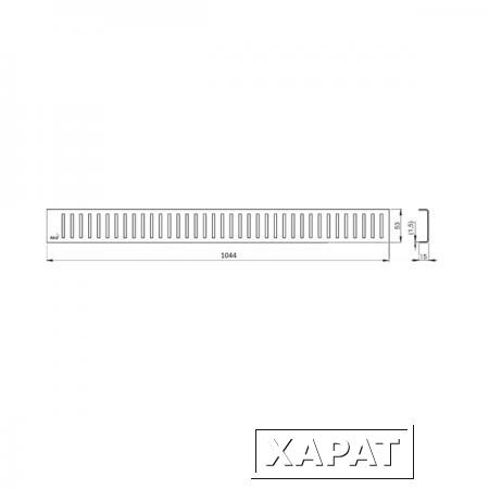 Фото Решетка для душевого лотка Alcaplast LINE-1050L глянцевая