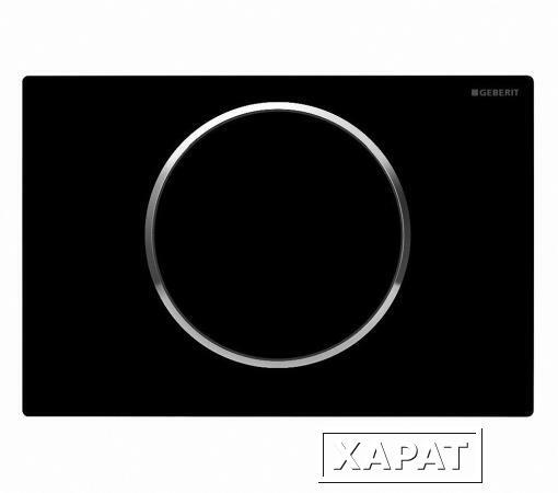 Фото GEBERIT Sigma 10 115.758.KM.1 Накладная панель для унитаза (Черный | Хром)
